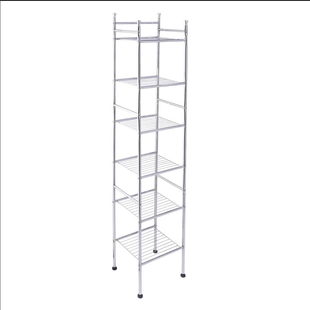 🎁 new - 6 Tier Chrome Bathroom Storage Shelving - Picture 4 of 6